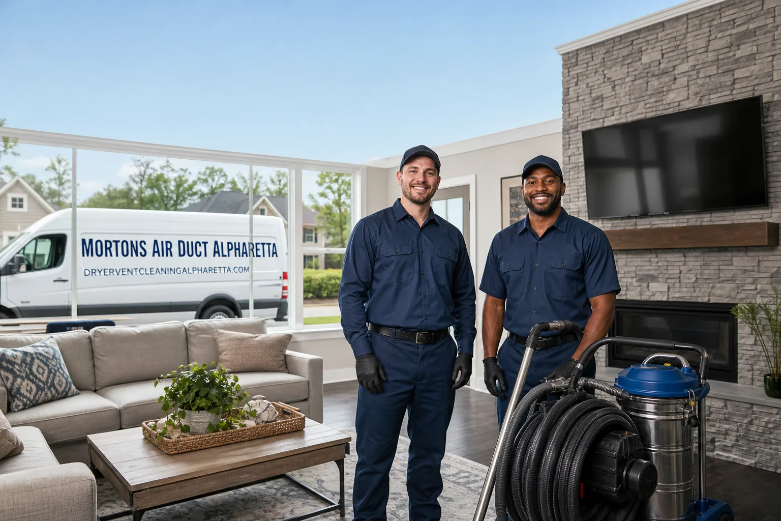 Mortons Air Duct Alpharetta air duct cleaning team